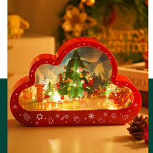 Load image into Gallery viewer, Mandotos Christmas Cloud Night Lamp With LED Lights Mirror Frame Assembled Building Blocks