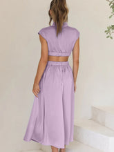 Load image into Gallery viewer, Modern Cutout Mock Neck Sleeveless Ruched Dress Elegant Dress For Women
