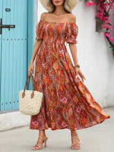 Load image into Gallery viewer, Women’s Paisley One‑Shoulder Maxi Dress