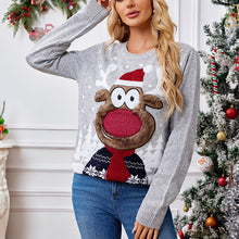 Load image into Gallery viewer, Loose Casual Parent-Child Gray Pullover Christmas Sweater