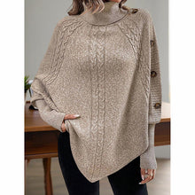 Load image into Gallery viewer, Women's Asymmetry Hem Turtleneck Sweater