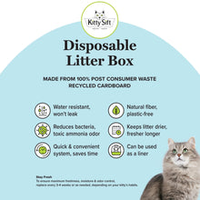 Load image into Gallery viewer, Kitty Sift Eco-Friendly Disposable Litter Box – Breathable, Odor-Reducing, Reusable & Biodegradable – Made from 100% Recycled Cardboard
