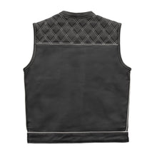 Load image into Gallery viewer, Finish Line - White Checker - Men's Motorcycle Leather Vest