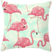 Load image into Gallery viewer, Flamingo Cushion Cover Decor Cushion Case Elegant Tropical Flamingo Pillow Covers Decorative Cotton Linen Square Pillow Cases Cushion Cover Home Decor Car Cushion Cover Pink Pillow Case