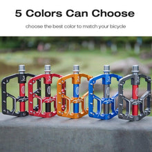 Load image into Gallery viewer, Flat Bike Pedals Road 3 Sealed Bearings Bicycle Pedals Mountain Bike Pedals Wide Platform Accessories Mountain Bike Pedals Pedals Bicycle Flat Pedals Aluminum Sealed Bearing Lightweight Platform For Road Mountain