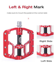 Load image into Gallery viewer, Flat Bike Pedals Road 3 Sealed Bearings Bicycle Pedals Mountain Bike Pedals Wide Platform Accessories Mountain Bike Pedals Pedals Bicycle Flat Pedals Aluminum Sealed Bearing Lightweight Platform For Road Mountain