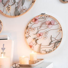 Load image into Gallery viewer, Flat Round Net Embroider Display Stand Net Yarn Wedding Ornaments Wall Hanging Decors Hot Decor for Living Room or Bedroom Unique Wall Art