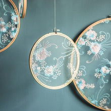 Load image into Gallery viewer, Flat Round Net Embroider Display Stand Net Yarn Wedding Ornaments Wall Hanging Decors Hot Decor for Living Room or Bedroom Unique Wall Art