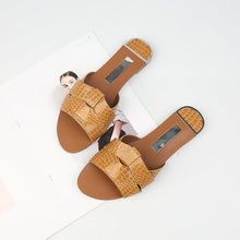 Load image into Gallery viewer, Flat Women Shoes Summer Candy Color Leather Fashion Sandals Open Toe Wear Casual Flip Flops Slip On Comfortable Womens Loafers Women's Flats Elegant Shoes
