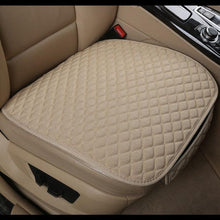 Load image into Gallery viewer, Flax Car Seat Cover Front Rear Linen Fabric Cushion Breathable Protector Mat Pad Universal Auto Interior Styling Truck Car Seat Cushion Breathable Comfort Universal for Most Vehicles Automotive Interior Seat Protector Without Binding Pad Linen Mat Car In