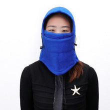 Load image into Gallery viewer, Fleece Plush Balaclava Winter Women Waterproof Mask Snood Scarf Beanie Hat Outdoor Hiking Head Hood Neck Warmer Bonnets Fashion Balaclava Shawl Women Winter Hat Soft Knitted Hooded Neck Collar Cap Beanie Hat Warm Scarf Unisex Bonnet Hooded Scarf Hat