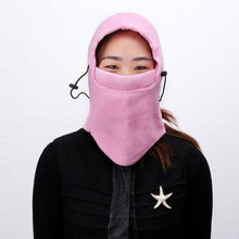 Load image into Gallery viewer, Fleece Plush Balaclava Winter Women Waterproof Mask Snood Scarf Beanie Hat Outdoor Hiking Head Hood Neck Warmer Bonnets Fashion Balaclava Shawl Women Winter Hat Soft Knitted Hooded Neck Collar Cap Beanie Hat Warm Scarf Unisex Bonnet Hooded Scarf Hat