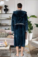 Load image into Gallery viewer, Men’s Robe with Hood – Ultra-Soft Plush Comfort for Everyday Use