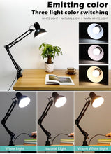 Load image into Gallery viewer, Flexible Led Desk Lamp Home Office Modern Table Lamp Metal Architect Adjustable Folding Reading Light Decorative Table Lamp Cute Study Lamps for Bedroom Décor