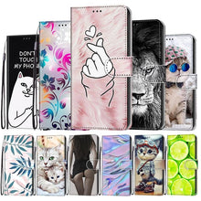 Load image into Gallery viewer, Flip Case For Xiaomi Redmi Note 8 Pro 7 8T note4 4X Phone Case Leather Wallet Book Cute Cat Cover For Redmi 8 8A 7 7A 4 4X Cases Leather Wallet Flip Card Slots Holder Cover Side Pocket Shockproof Protective Magnetic Closure Bumper Phone Cases