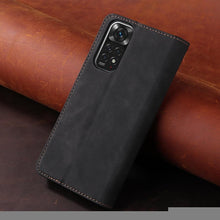 Load image into Gallery viewer, Flip Leather RFID Blocking Wallet Case For Xiaomi Redmi Note 11 10 9 8 7 10C 10A 9 9A 9C 9T 8 Xiaomi Poco X3 X4 NFC M3 M4 Pro F3 Magnetic Leather Wallet Card Slots Phone Case Flip Bumper Protective Cover