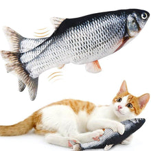 Load image into Gallery viewer, Floppy Fish Cat Toy Moving Fish Toy for Cats Interactive Flopping Cat Kicker Fish Toy Dancing Wiggle Fish Catnip Toys Fun Toy for Cat Exercise