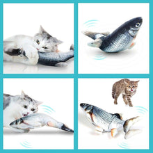 Load image into Gallery viewer, Floppy Fish Cat Toy Moving Fish Toy for Cats Interactive Flopping Cat Kicker Fish Toy Dancing Wiggle Fish Catnip Toys Fun Toy for Cat Exercise