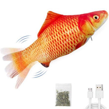 Load image into Gallery viewer, Floppy Fish Cat Toy Moving Fish Toy for Cats Interactive Flopping Cat Kicker Fish Toy Dancing Wiggle Fish Catnip Toys Fun Toy for Cat Exercise