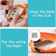Load image into Gallery viewer, Floppy Fish Cat Toy Moving Fish Toy for Cats Interactive Flopping Cat Kicker Fish Toy Dancing Wiggle Fish Catnip Toys Fun Toy for Cat Exercise