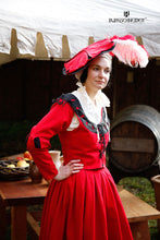 Load image into Gallery viewer, Landsknecht Sleeves Cuts Flora Red/Black