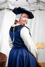 Load image into Gallery viewer, Landsknecht Bodice Flora Blue/Black