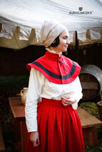 Load image into Gallery viewer, Landsknecht Pellerine Flora Red/Black