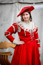 Load image into Gallery viewer, Landsknecht Sleeves Stripes Flora Red/Natural