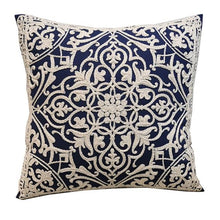Load image into Gallery viewer, Floral Embroidered Throw Pillow Covers Cotton Pillowcase Sofa Couch For Home Decor Embroidery Throw Pillow Covers Square Cushion Case Modern Cushion Cover Square Pillowcase Decoration for Sofa Bed Chair Car 50x50cm