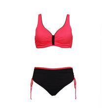 Load image into Gallery viewer, Floral High-Waist Bikini Sets Push Up Swimsuit Summer Two Pieces Swimwear Women Plus Size Two 2 Piece Bikini Sets Push Up Swimsuit Separates Tops Bottoms Swimwear Bathing Suit Women Plus Size Bathing Suits