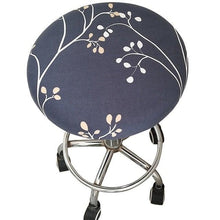 Load image into Gallery viewer, Floral Printed Round Chair Cover Bar Stool Elastic Seat Cover Home Chair Slipcover Anti-dirty Case Removable Chair Protector Stretch Round Bar Stool Covers Washable Stool Cushion Slipcover Elastic Bar Chair Covers