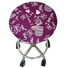 Load image into Gallery viewer, Floral Printed Round Chair Cover Bar Stool Elastic Seat Cover Home Chair Slipcover Anti-dirty Case Removable Chair Protector Stretch Round Bar Stool Covers Washable Stool Cushion Slipcover Elastic Bar Chair Covers