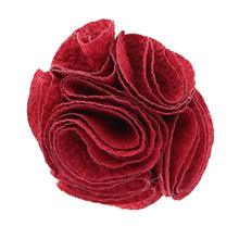 Load image into Gallery viewer, Vittorio Vico Men's Formal Solid Rose Seersucker Flower Lapel Pin: Flower Pin Suit Accessories Pins for Suit or Tuxedo