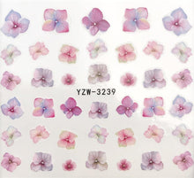 Load image into Gallery viewer, Flower Animal Designs Water Transfer Sticker Nail Art Decals Fashion Wraps Tips Manicure Tools Nail Watermark Decals iridescent Decoration Nail Self-Adhesive Decals Nail Stickers Water Transfer Fresh Nail Decals for Nail Art