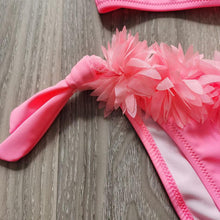 Load image into Gallery viewer, Flower Girl Swimsuit Ruffle Women Swimwear Kids Children Toddler Bikini Bathing Suit Beachwear Sets Kids Two Piece Children's Swimwear Toddler Girl Bikini Little Girls Cute Princess Pink Bathing Suit Summer Beachwear