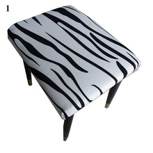 Load image into Gallery viewer, Flower Printed Seat Protector Square Stool Chair Cover Removable Dustproof Elastic Stool Covers For Bedroom Kitchen Square Stool Stool Covers Breathable Chair Seat Slipcover Barstool Cover for Rectangle Stools