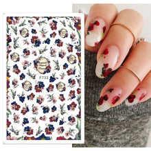 Load image into Gallery viewer, Flowers Leaves Line 3D Nail Stickers Autumn Winter Fall Leaf Design Transfer Sliders Abstract Waves Nail Art Decals Manicures Decal Self-Adhesive 3D Wave Design Decoration for Women Girls Tape Nail Art Stickers Decal Decoration