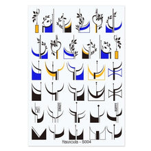 Load image into Gallery viewer, Flowers Leaves Line 3D Nail Stickers Autumn Winter Fall Leaf Design Transfer Sliders Abstract Waves Nail Art Decals Manicures Decal Self-Adhesive 3D Wave Design Decoration for Women Girls Tape Nail Art Stickers Decal Decoration