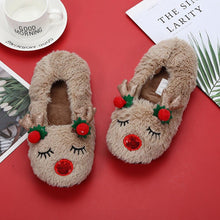 Load image into Gallery viewer, Fluffy Slippers Women Warm Cute Christmas Slippers Indoor Non-Slip Cotton Slippers For Home Cozy Soft Memory Foam House Slippers Cozy Fluffy Fuzzy Bedroom Slippers Indoor Outdoor Home Warm Slippers