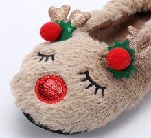 Load image into Gallery viewer, Fluffy Slippers Women Warm Cute Christmas Slippers Indoor Non-Slip Cotton Slippers For Home Cozy Soft Memory Foam House Slippers Cozy Fluffy Fuzzy Bedroom Slippers Indoor Outdoor Home Warm Slippers