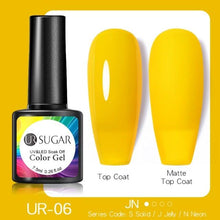 Load image into Gallery viewer, Fluorescent Gel Nail Polish Yellow Green High Quality Colors UV Strong Matte Effect Luxury Design For Girls and Women