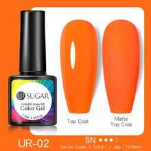 Load image into Gallery viewer, Fluorescent Gel Nail Polish Yellow Green High Quality Colors UV Strong Matte Effect Luxury Design For Girls and Women