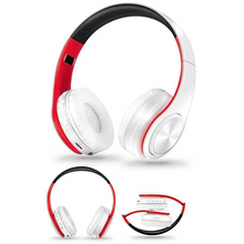Load image into Gallery viewer, Folding Bluetooth White Blue Wireless Stereo Headphones Headset Mic Support Comfortable Earmuffs Modern Simple Design