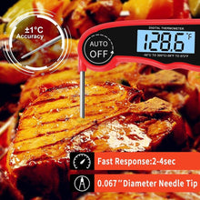 Load image into Gallery viewer, Food Digital Kitchen Thermometer For Meat Water Milk Waterproof Kitchen Cooking Food Thermometer with Probe Backlight & Calibration Best Quick Grill Meat Thermometer For Grilling BBQ Smoker Chefs Cooking Probe Waterproof Electronic Probe Kitchen Tools