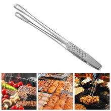 Load image into Gallery viewer, Food Tongs Stainless Steel Barbecue Tongs Meat Salad Steak Food Serving Tongs Tweezers Long BBQ Cooking Tongs Kitchen Utensils Stainless Steel Kitchen BBQ Tongs