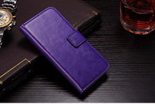Load image into Gallery viewer, For iPhone X Case Cover for iPhone 8 7 6 6S Plus 5 5S 5SE Luxury PU Leather Flip Wallet Phone Cases Black Simple Card Holder With Magnetic Button Flip Leather Cover