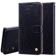 Load image into Gallery viewer, For Xiaomi Redmi Note 7 Case Leather Flip Redmi Note 7 Pro Wallet Magnetic Case For Xiaomi Redmi 7 Phone Cases Premium PU-Leather Flip Wallet Cover Phone Case