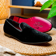Load image into Gallery viewer, 10-520-BLK FORMAL II Velvet Tuxedo Shoe, Black