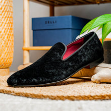 Load image into Gallery viewer, 10-520-BLK FORMAL II Velvet Tuxedo Shoe, Black