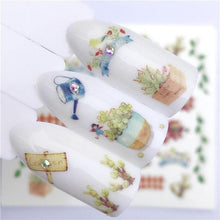 Load image into Gallery viewer, Fox Wolf Animal 3D Embossed Nail Sticker Flower Adhesive Manicure Slider Nail Art Tips Decorations Decals Manicure Design Golden Firework Star Accessories Heart Nail Art Stickers Glitter Decals Love Nail Sequins Laser Heart Nail